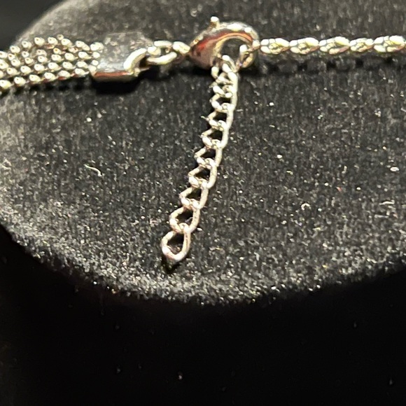 Multi-Strand Silver-tone & Black bead Necklace- 18” - Picture 7 of 7